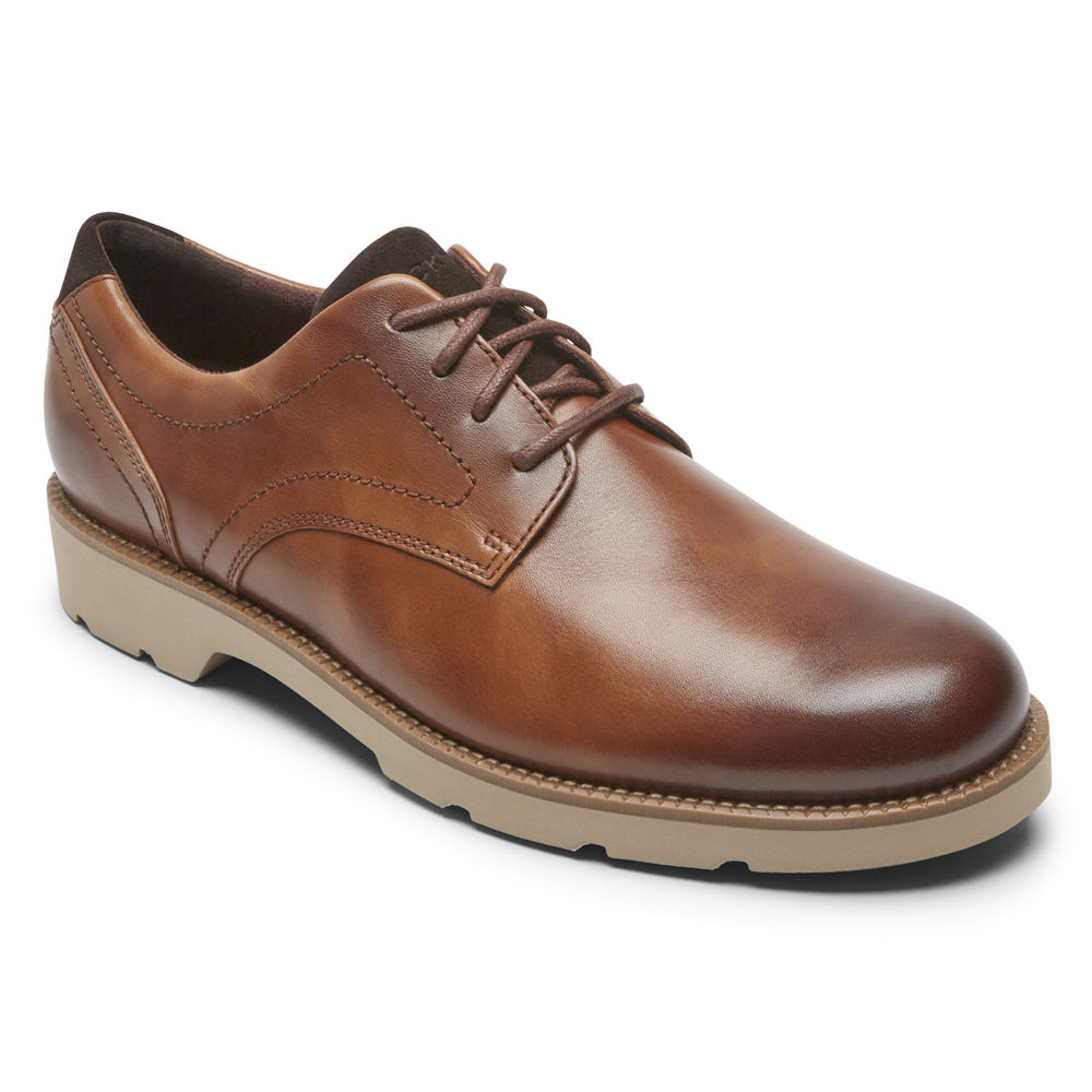 Rockport Mens Oxfords Brown - Bradlee Plain Toe - UK 907-OIBQNG